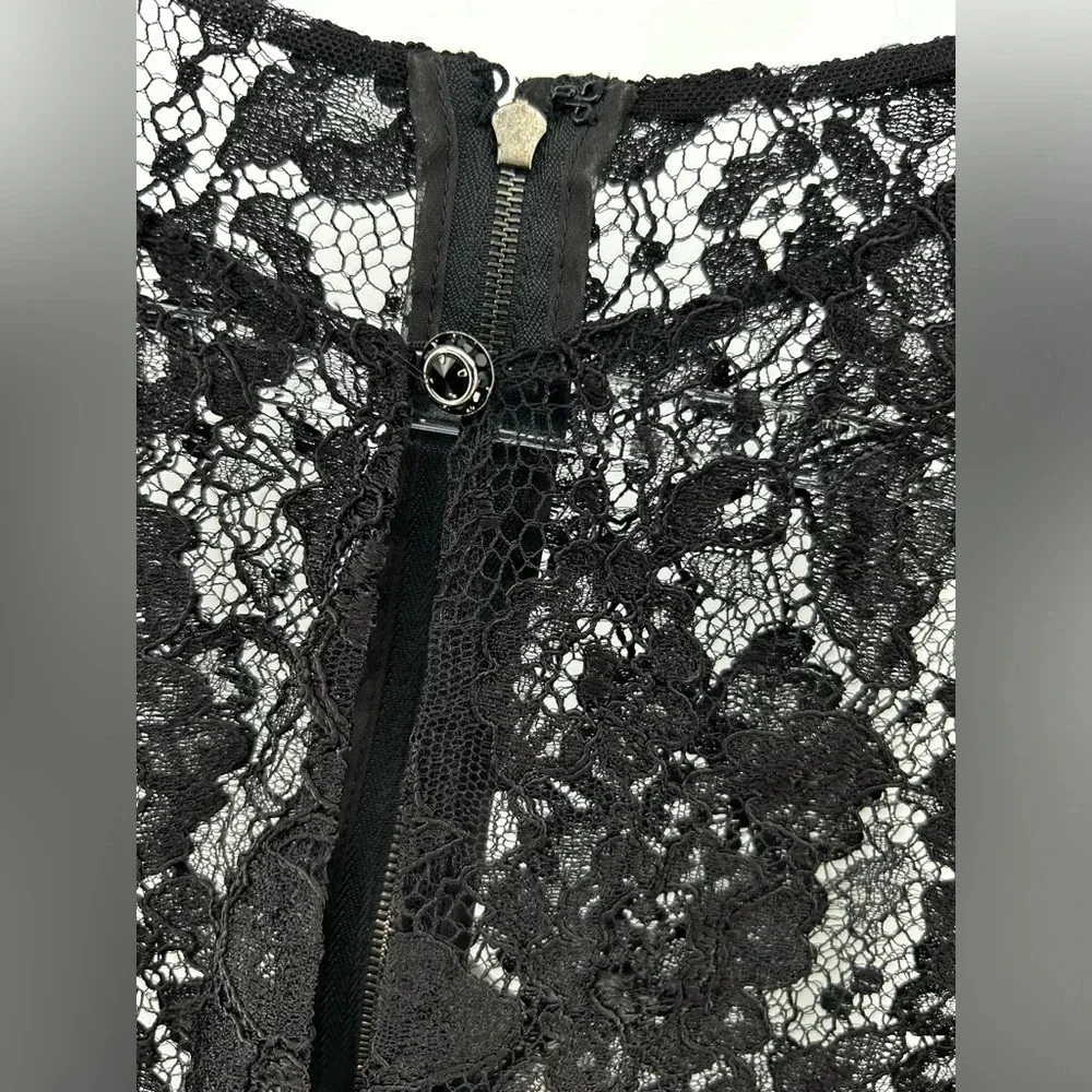 NWT Dolce & Gabbana L/s Lace Blouse Shirt with Rhinestone SIZE IT40 US SMALL - Picture 2 of 14